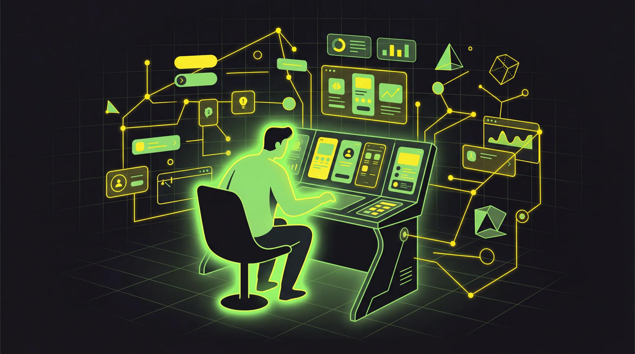 Why solo developers now ship faster than 10-person teams (AI-generated cover image)