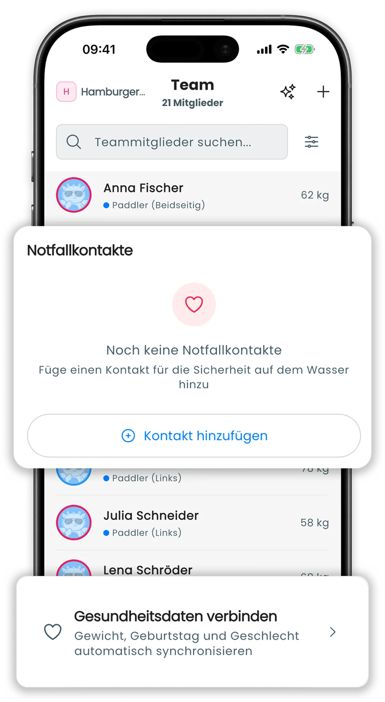 Das ganze Team an einem Ort.